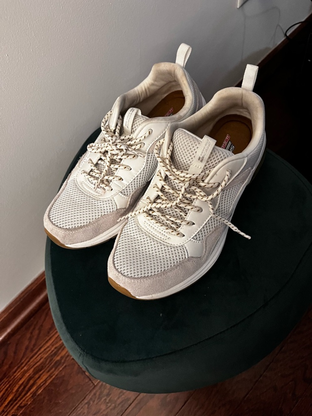 Skechers Women's Cream White Athletic Sneakers